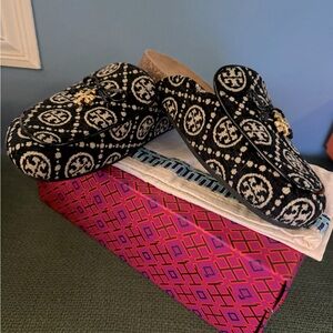 Tory Burch monogram tori charm mule Chenille